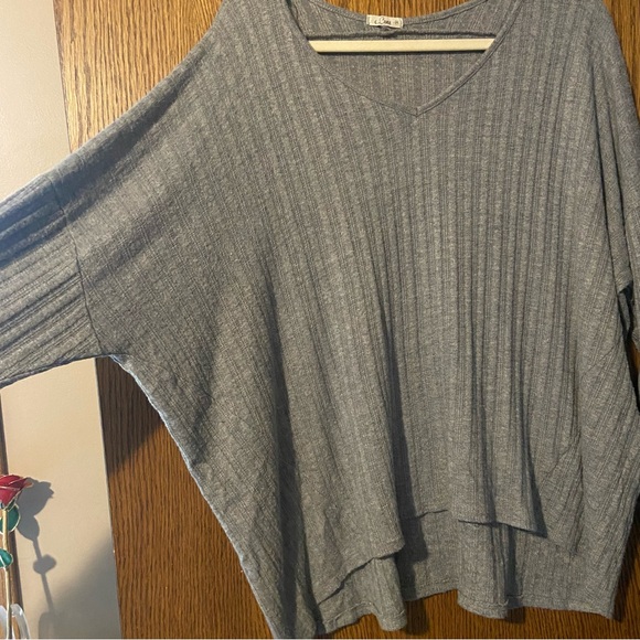 E. Luna Women’s Ribbed Waffle Knit Soft Cozy Sweater - Size 2X - Picture 4 of 12